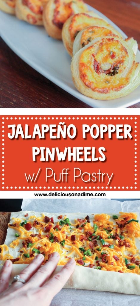 Jalapeno Popper Pinwheels - with Puff Pastry