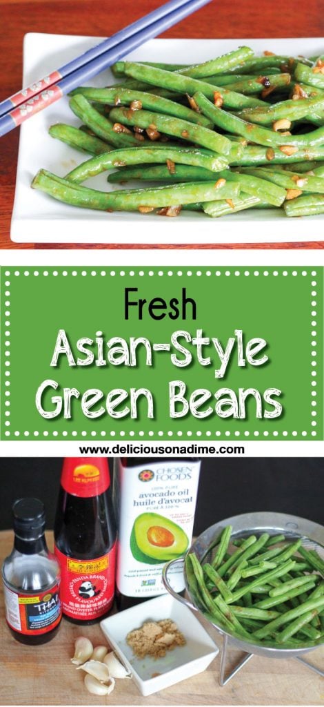 These Fresh Asian-Style Green Beans are deliciously garlicky and complex in flavour. They're simple to prep and ready in just a few minutes. Whether you're looking for creative ways to add more veggies to your plate or have tons of green beans on your hands from your garden, give them a try!