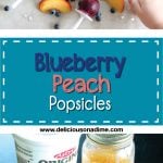 These Blueberry Peach Popsicles celebrate the fresh fruit of late summer in a deliciously sweet and simple blend. Just 3 ingredients (or 4 if you use honey) and ready for the mold in minutes, they're a simple treat that my toddler (and I!) can't get enough of!