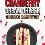 This Grilled Turkey Cranberry Cream Cheese Sandwich is easy and a delicious way to use leftovers from Thanksgiving or Christmas dinner