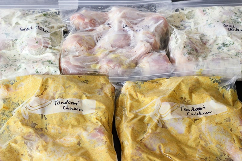 5 Bags of Marinated Chicken.