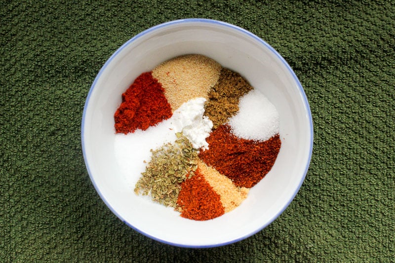 Various Spices in White Bowl.