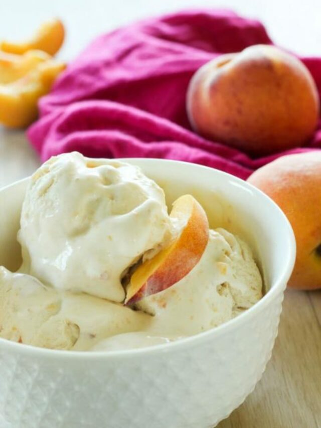Easy, Creamy 5-Ingredient Peach Ice Cream