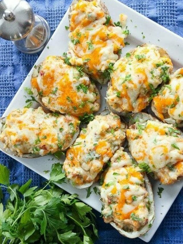 Easy Loaded Twice Baked Potatoes – the perfect side dish!
